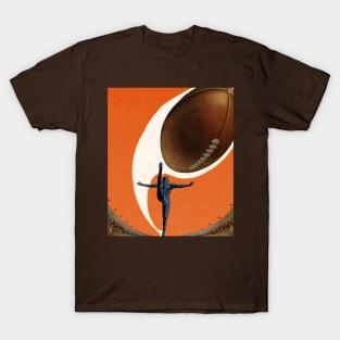 Vintage Sports, Football Player Kicking the Ball T-Shirt